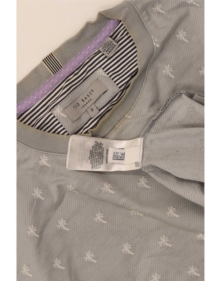 Ted Baker - Sudadera para hombre, talla 3, color gris medio manchado