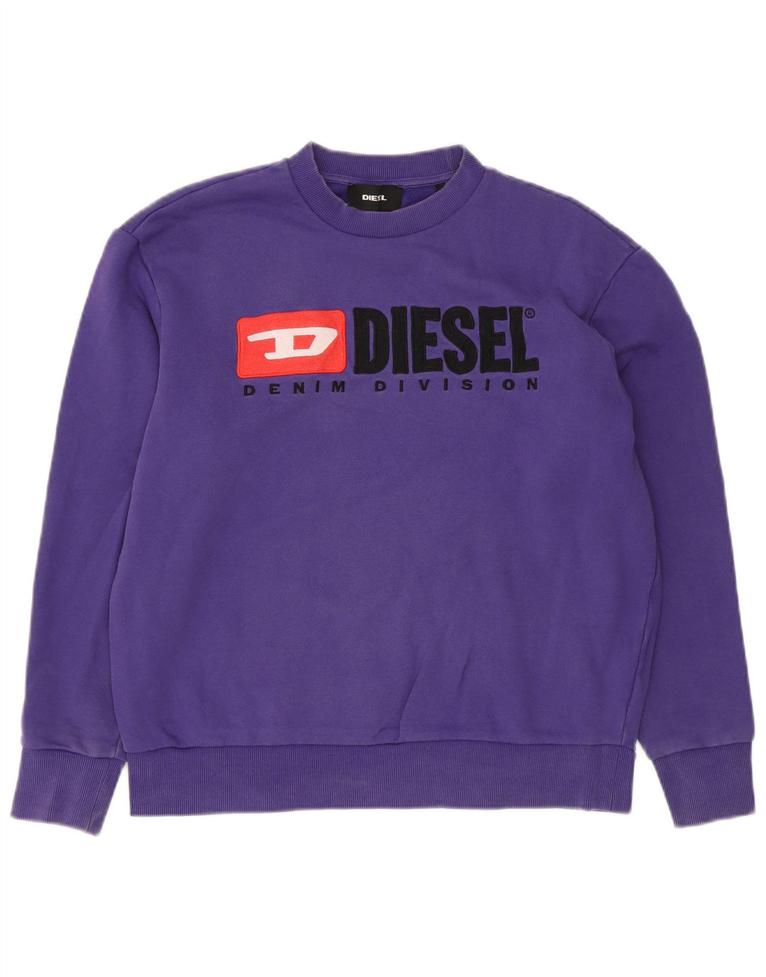 Diesel Hombre Sudadera Gráfica Jersey Pequeño Logotipo De Algodón Púrpura