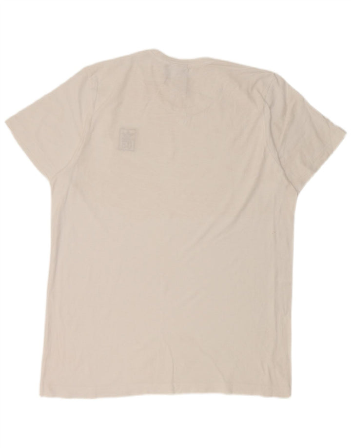 Adidas - Camiseta para hombre, talla grande, algodón blanco