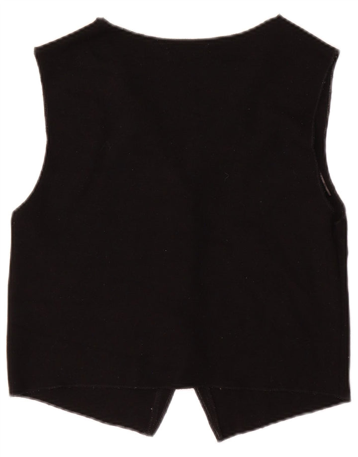 Zara Mujer Chaleco UK 42 Mediano Negro