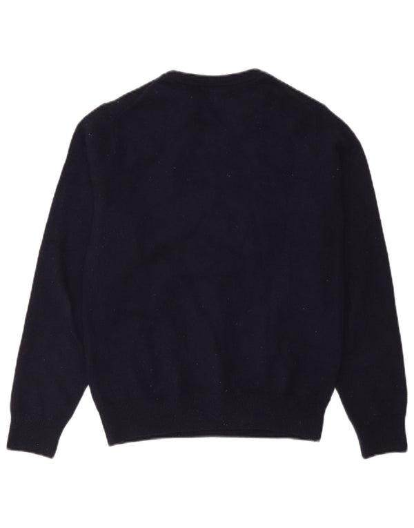 Lacoste Jersey de cuello redondo para hombre talla 3 pequeño azul marino lana nueva