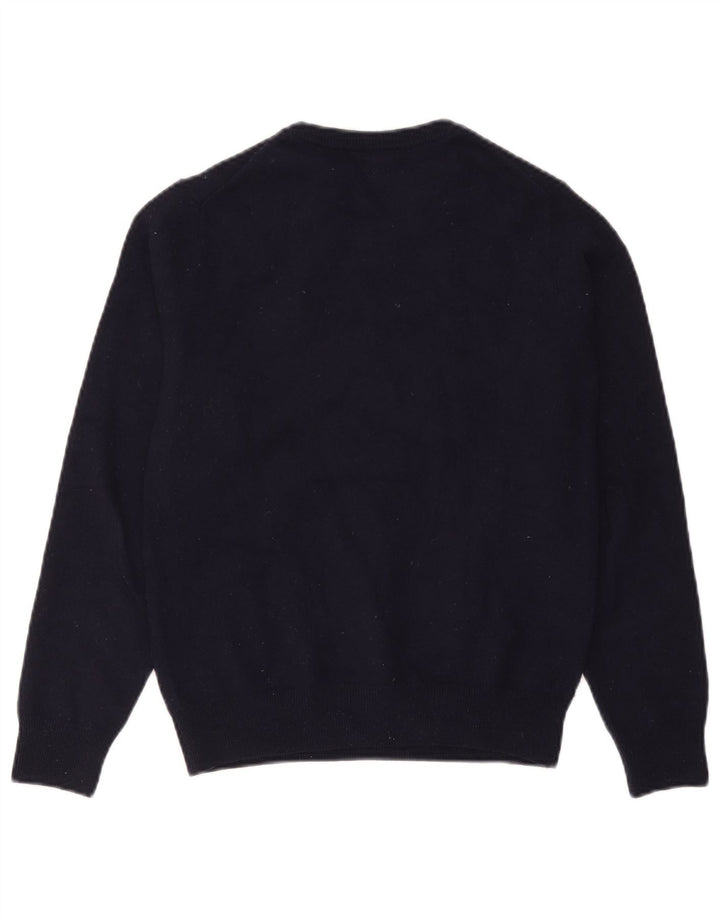 Lacoste Jersey de cuello redondo para hombre talla 3 pequeño azul marino lana nueva