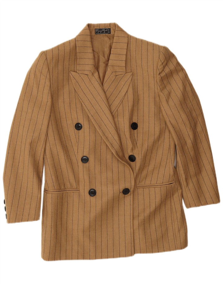Giorgio Grati Chaqueta Blazer para Mujer UK 44 Marrón Medio Rayas