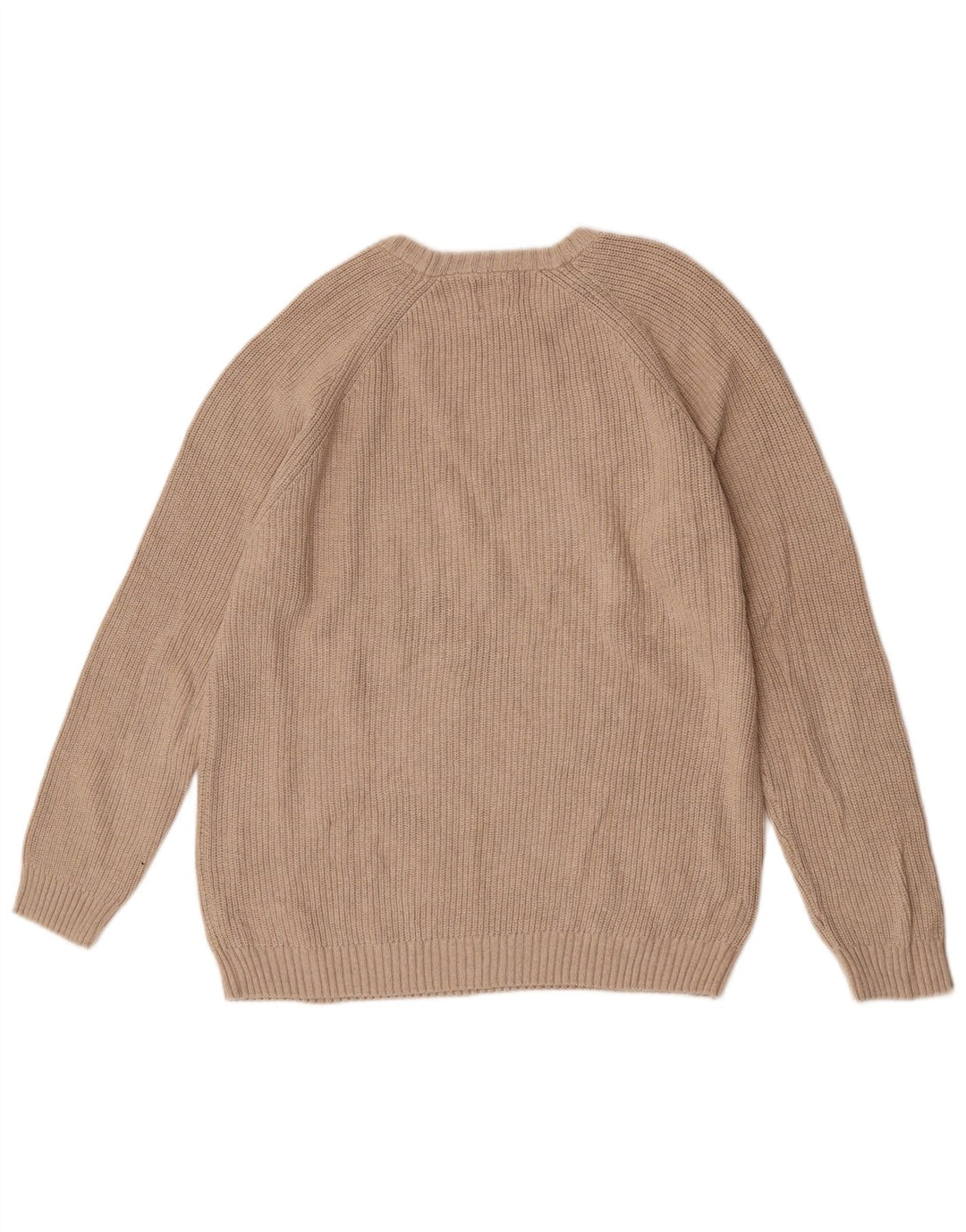 Zara Hombre Jersey Cuello Redondo Jersey Algodón Beige Medio