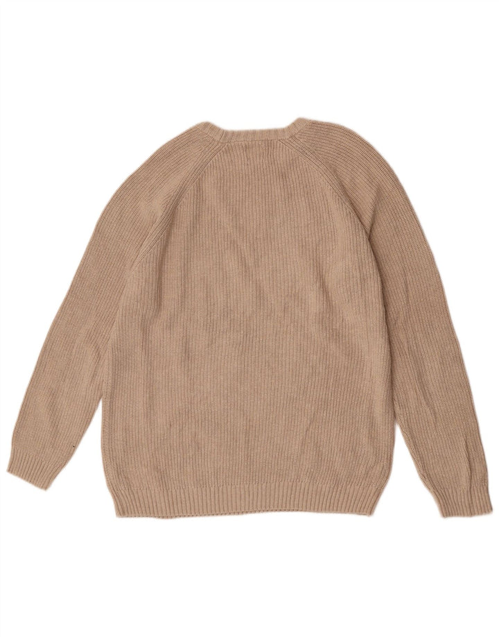 Zara Hombre Jersey Cuello Redondo Jersey Algodón Beige Medio