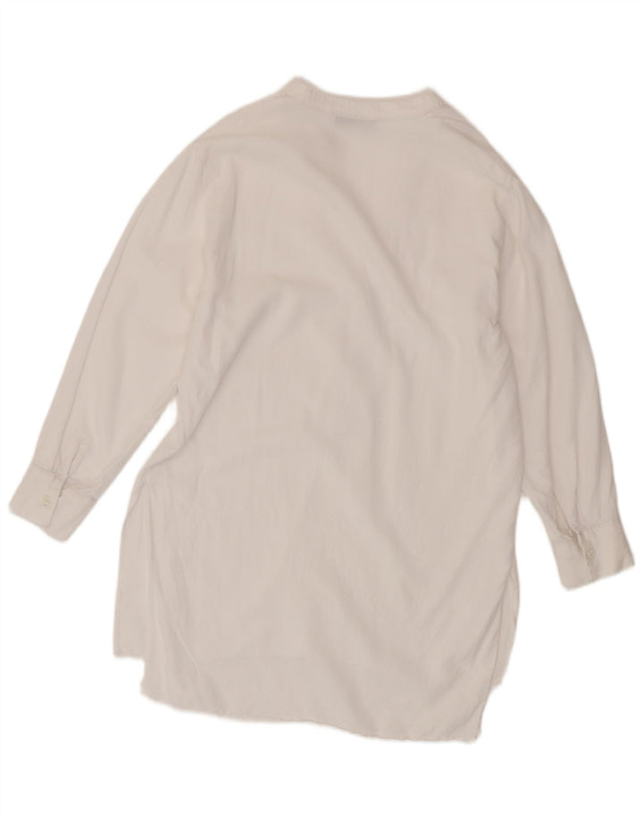 Zara Vestido Recto Extragrande De Manga Larga para Mujer UK 10 Small Blanco