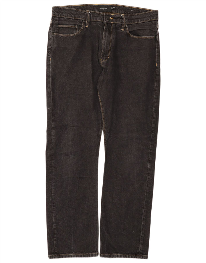 Marks & Spencer Jeans Slim Autograph para Hombre W34 L31 Algodón Negro