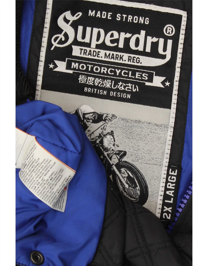 Superdry Chaqueta acolchada para hombre UK 44 2XL Nylon negro