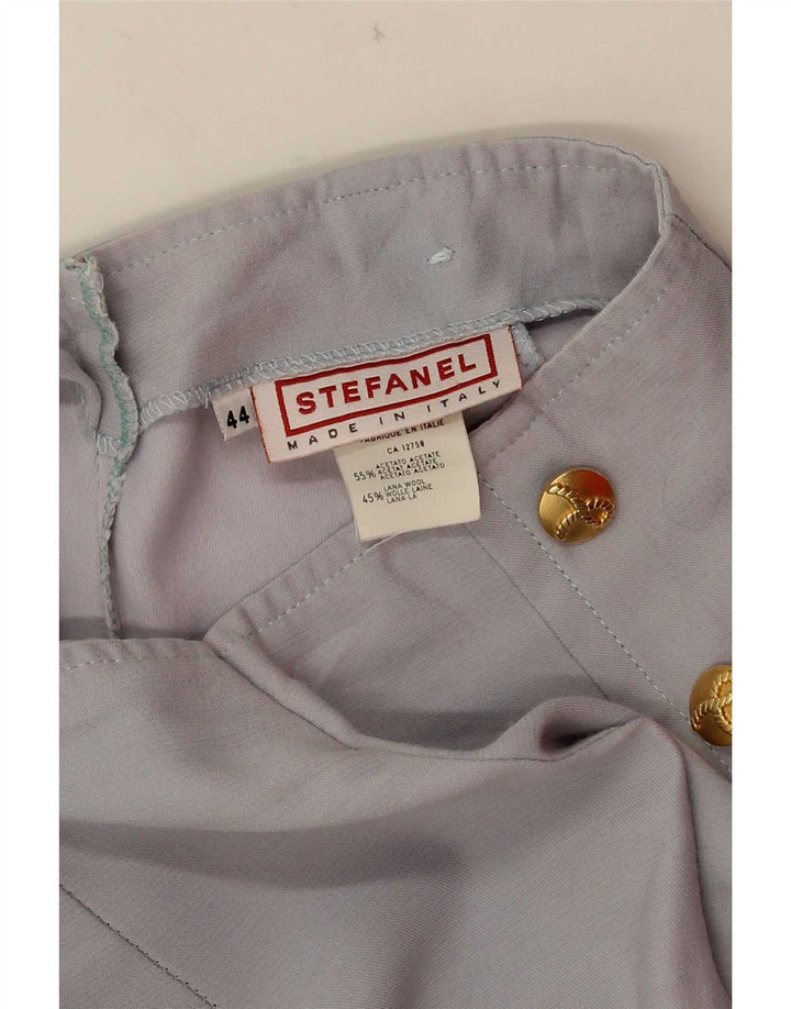 Stefanel Traje de 2 botones para mujer IT 44 Mediano W22 L25 Acetato gris