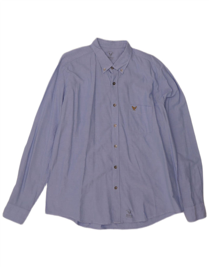 Camisa Avirex Hombre 2XL Algodón Azul