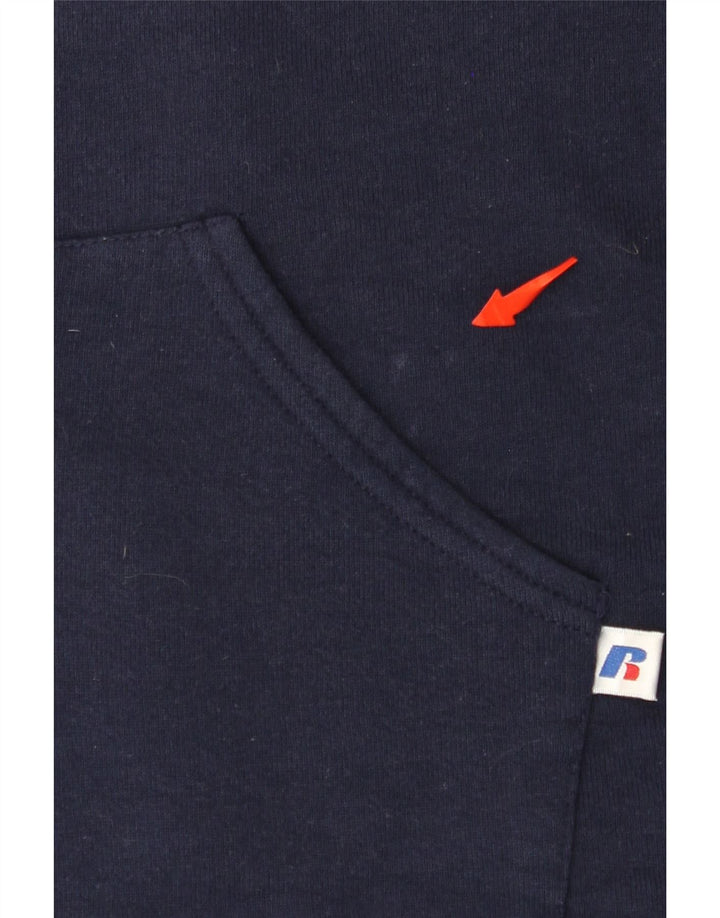 RUSSELL ATHLETIC Suéter con capucha y cremallera Dri-Power para mujer UK 40 XL Azul marino
