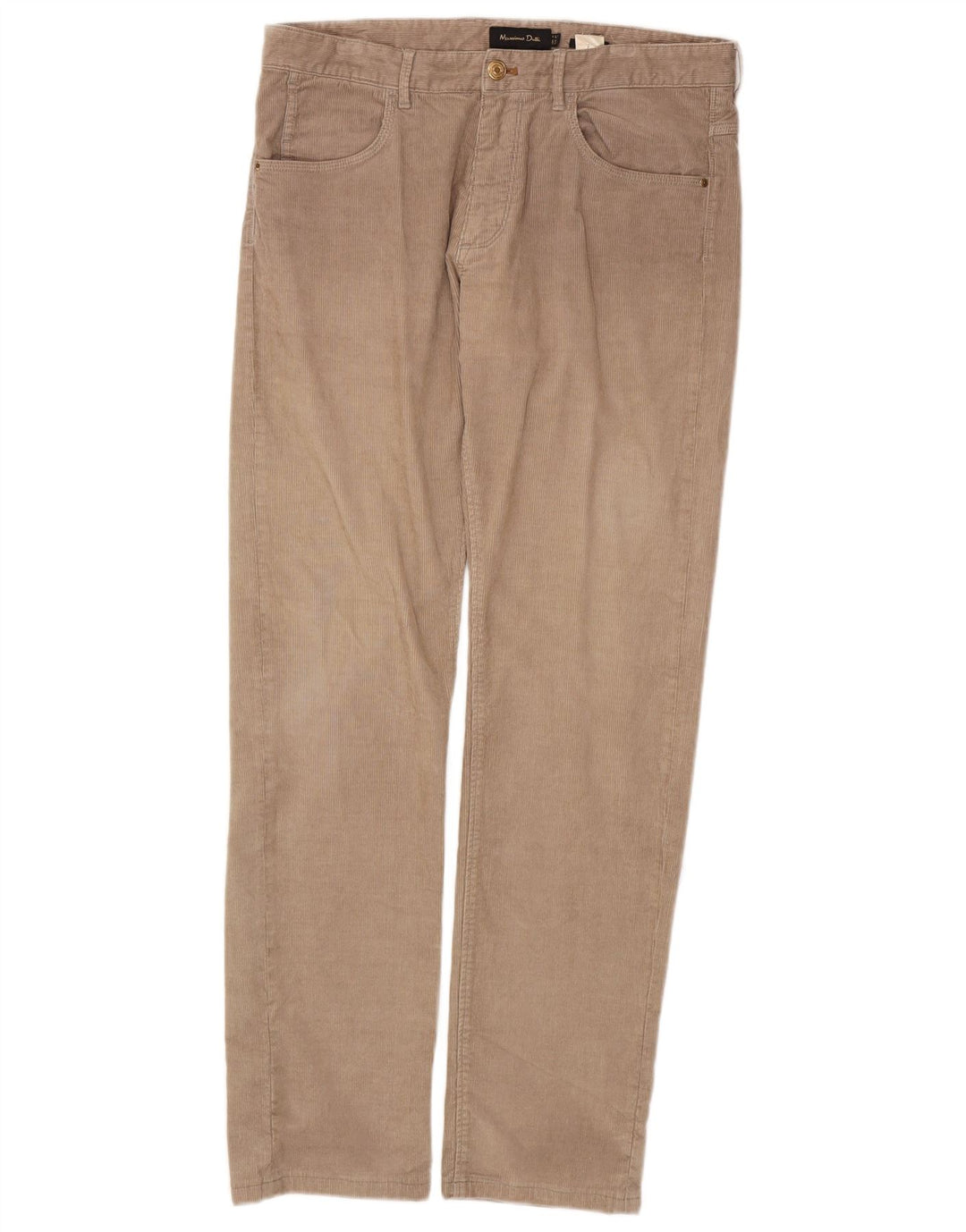 MASSIMO DUTTI Pantalón Recto De Pana Hombre EU 40 Medium W33 L31 Beige