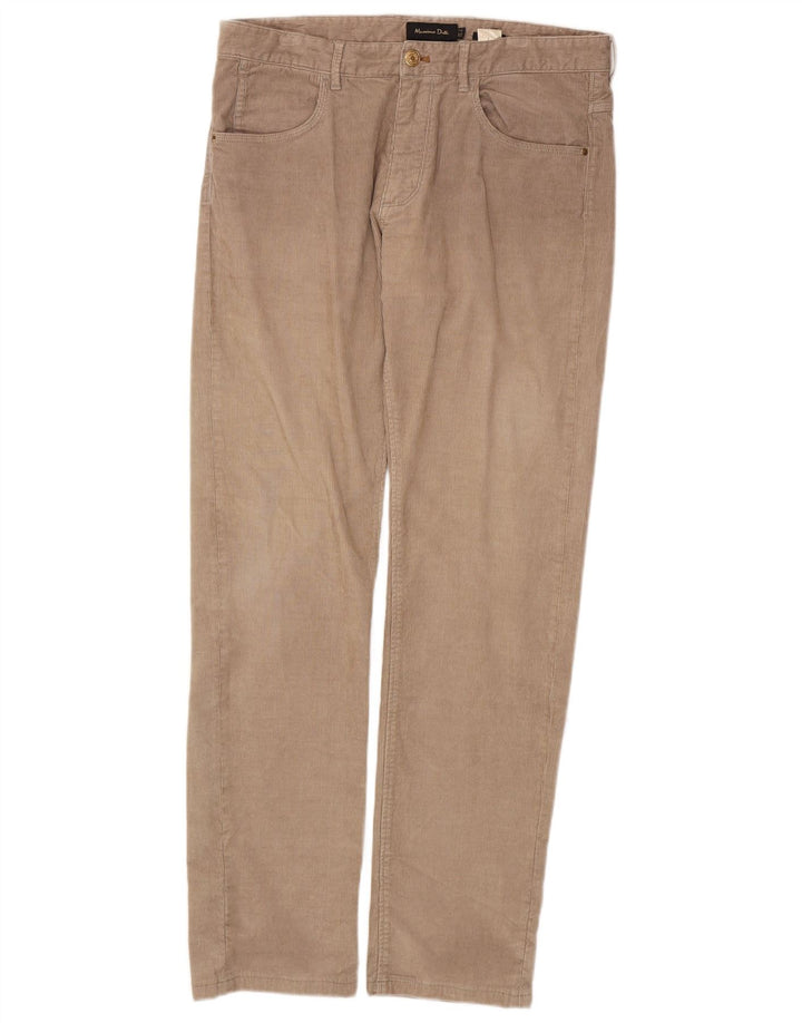 MASSIMO DUTTI Pantalón Recto De Pana Hombre EU 40 Medium W33 L31 Beige