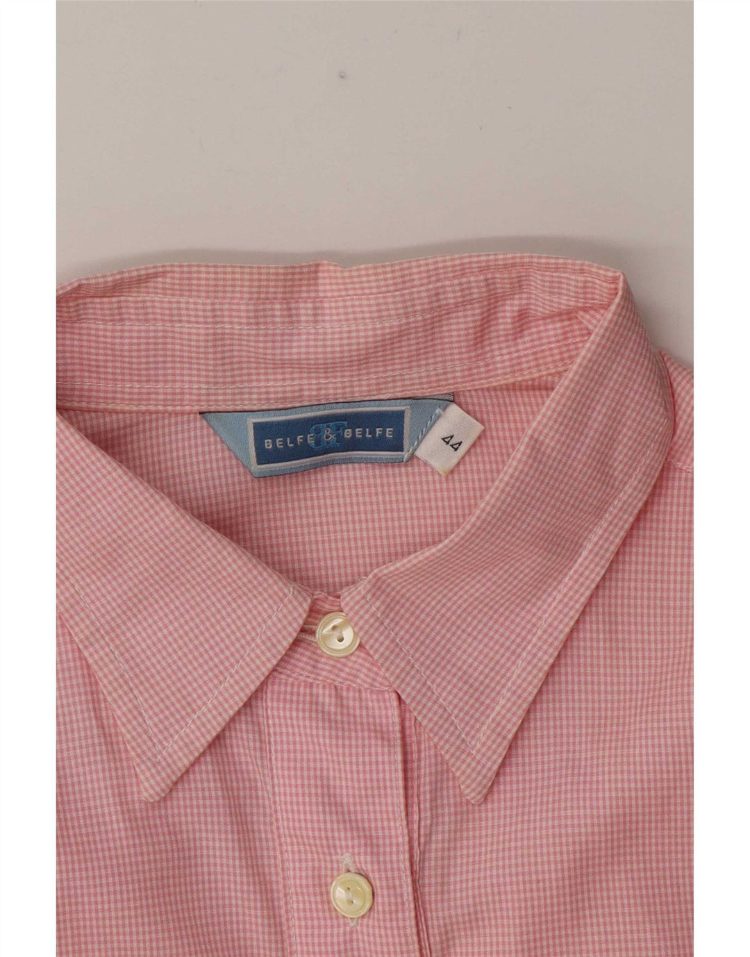 Belfe & Camisa extragrande para mujer IT 44 Medium Pink Gingham