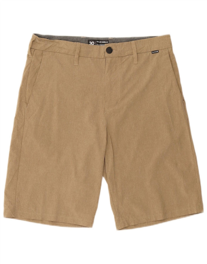 Hurley Pantalones cortos chinos para hombre W30 Poliéster beige medio
