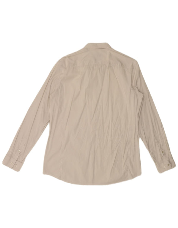 Hugo Boss Camisa slim fit para hombre Talla 42 Algodón blanco grande