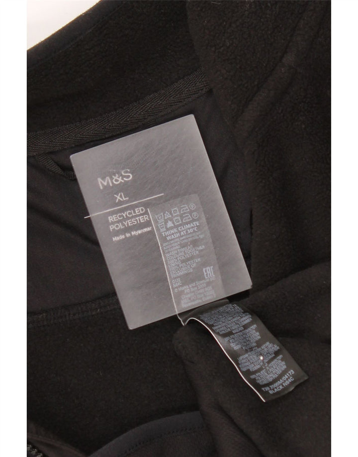 Marks & Spencer Chaqueta polar para hombre UK 42 XL Poliéster negro