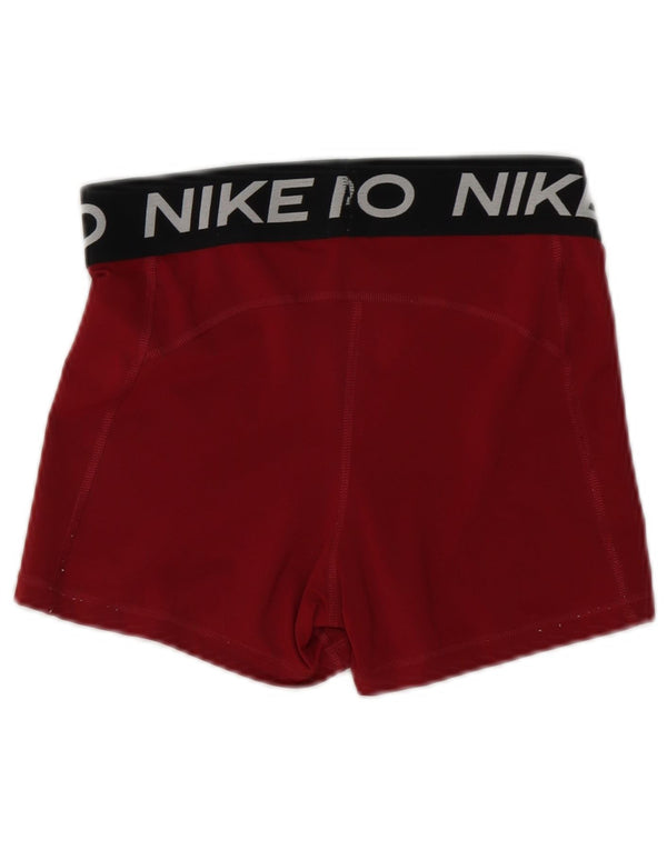 Nike Pantalones cortos deportivos Dri Fit Graphic para mujer, talla 42, color burdeos mediano