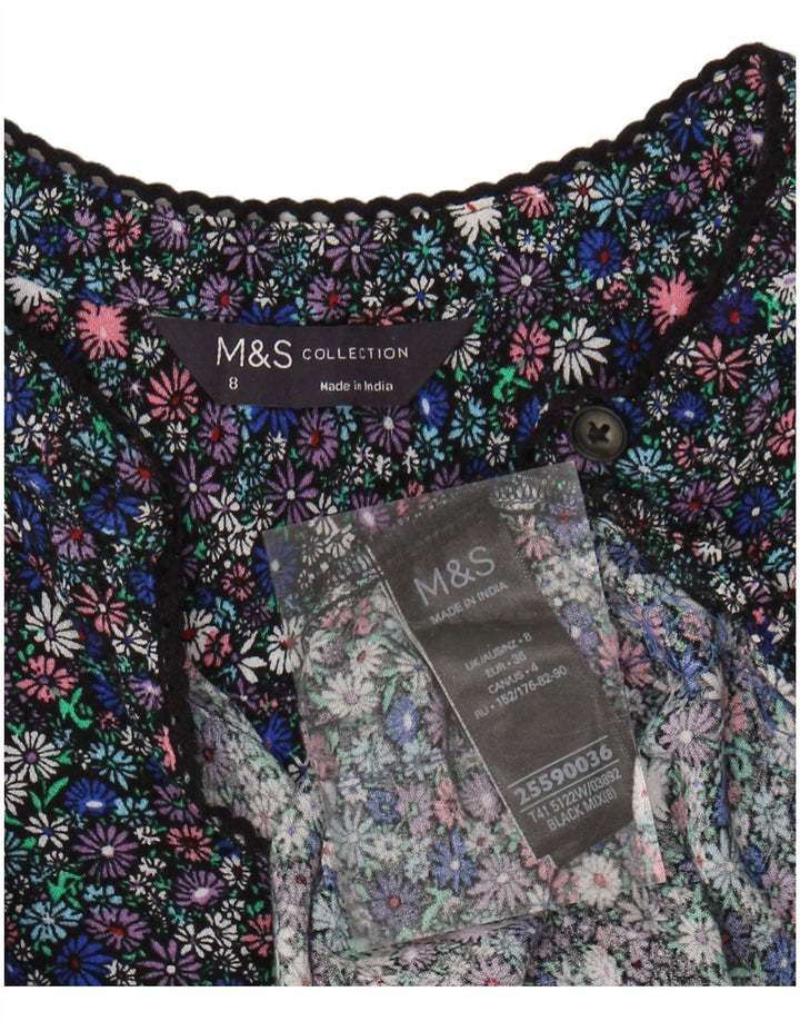 MARKS & SPENCER Womens Shirt Blouse UK 8 Small Multicoloured Floral