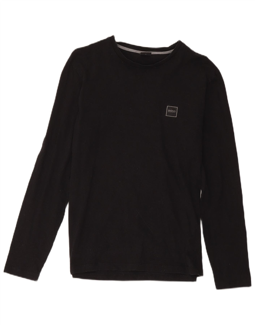 Camiseta Hugo Boss Hombre Manga Larga Algodón Negro Mediano