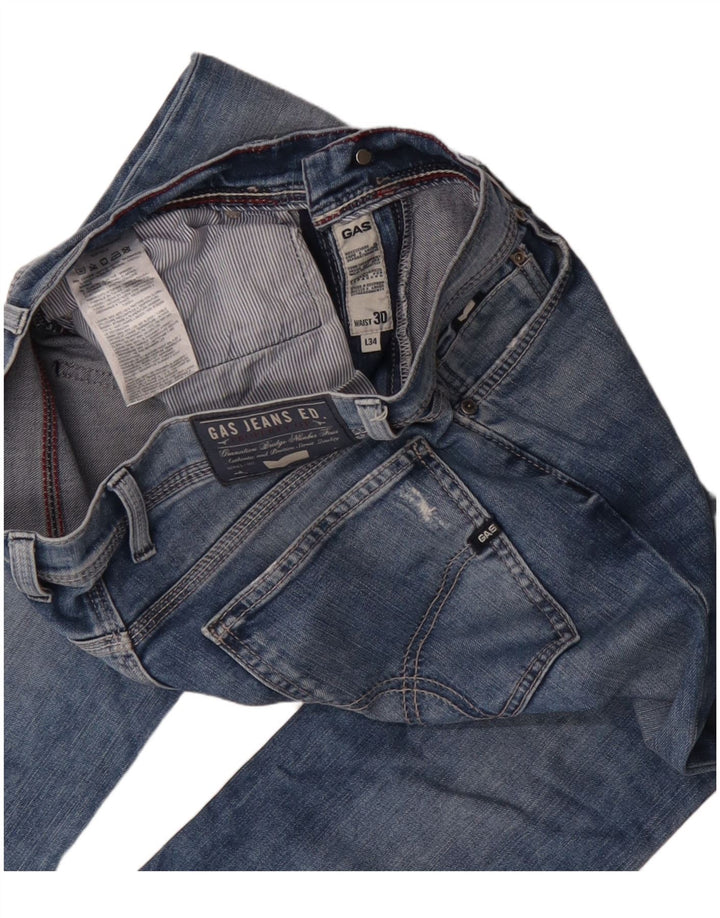 Vaqueros Recto Mujer Gas W30 L34 Algodón Azul