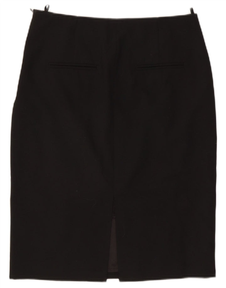 Falda De Tubo Benetton Mujer UK 40 Small W27 Poliéster Negro