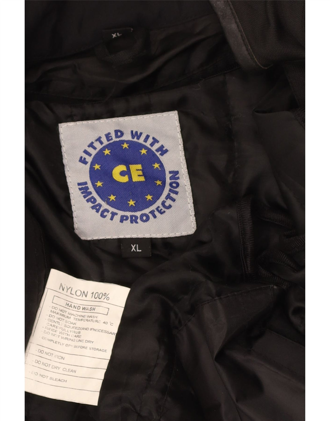 VINTAGE Mens Racer Jacket UK 42 XL Black Nylon