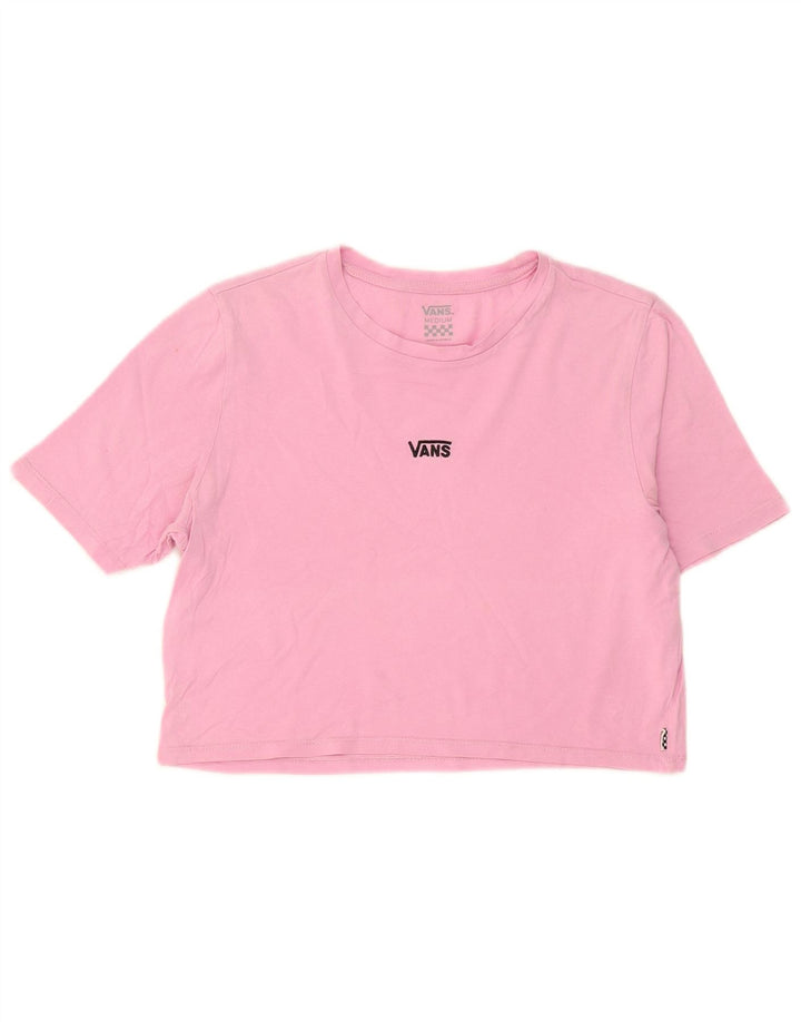 Vans - Camiseta corta para mujer, talla 40, color rosa medio