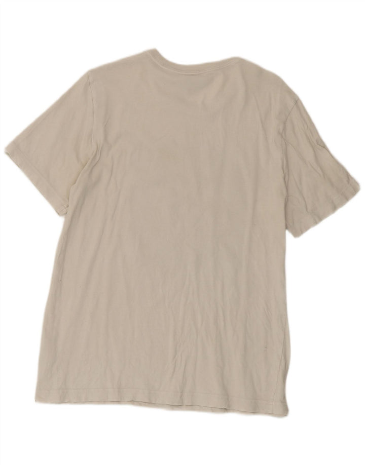 Adidas Hombre Camiseta Gráfica Top Medio Blanco Camuflaje Algodón
