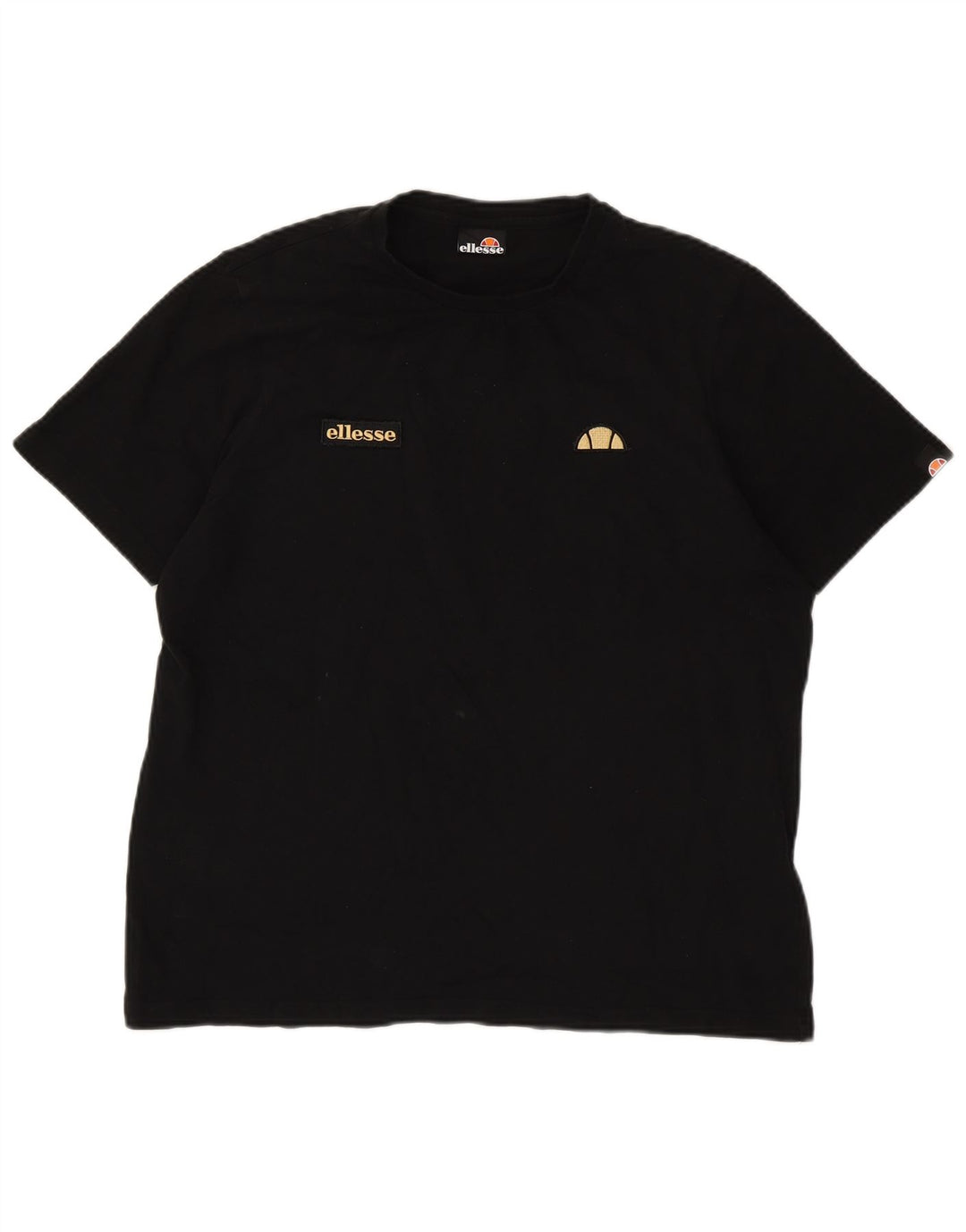Ellesse - Camiseta para hombre, talla grande, color negro, algodón