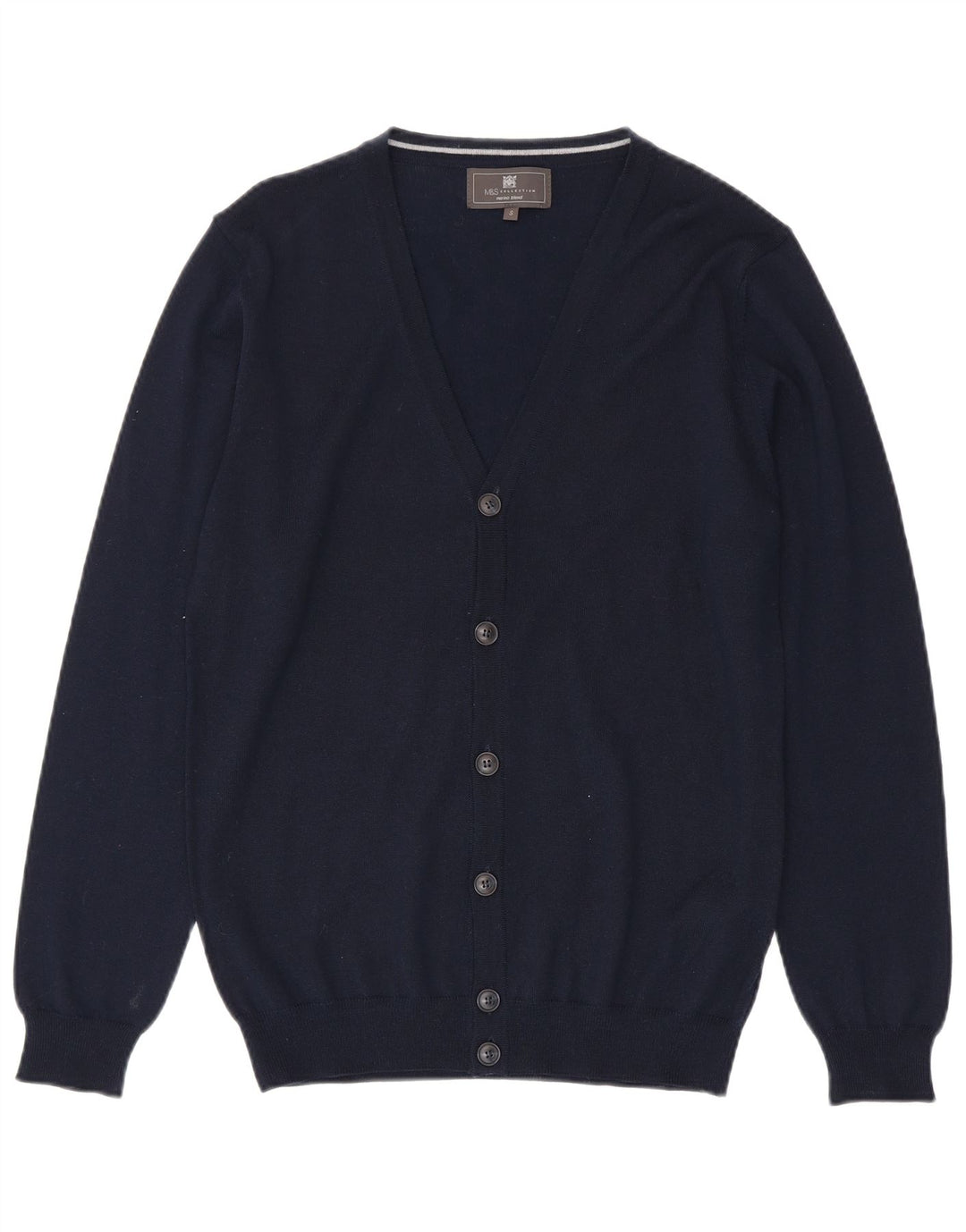 Marks & Spencer - Cárdigan para hombre, talla pequeña, acrílico azul marino