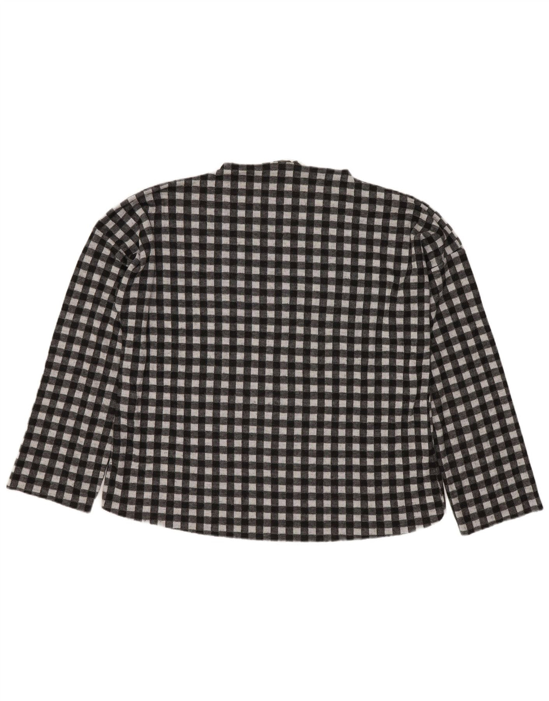 Zara Mujer Trafaluc Top Extragrande Manga Larga UK 10 Small Black Gingham