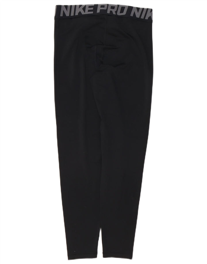 NIKE Leggings gráficos Dri Fit para mujer UK 12 Mediano Negro Poliéster