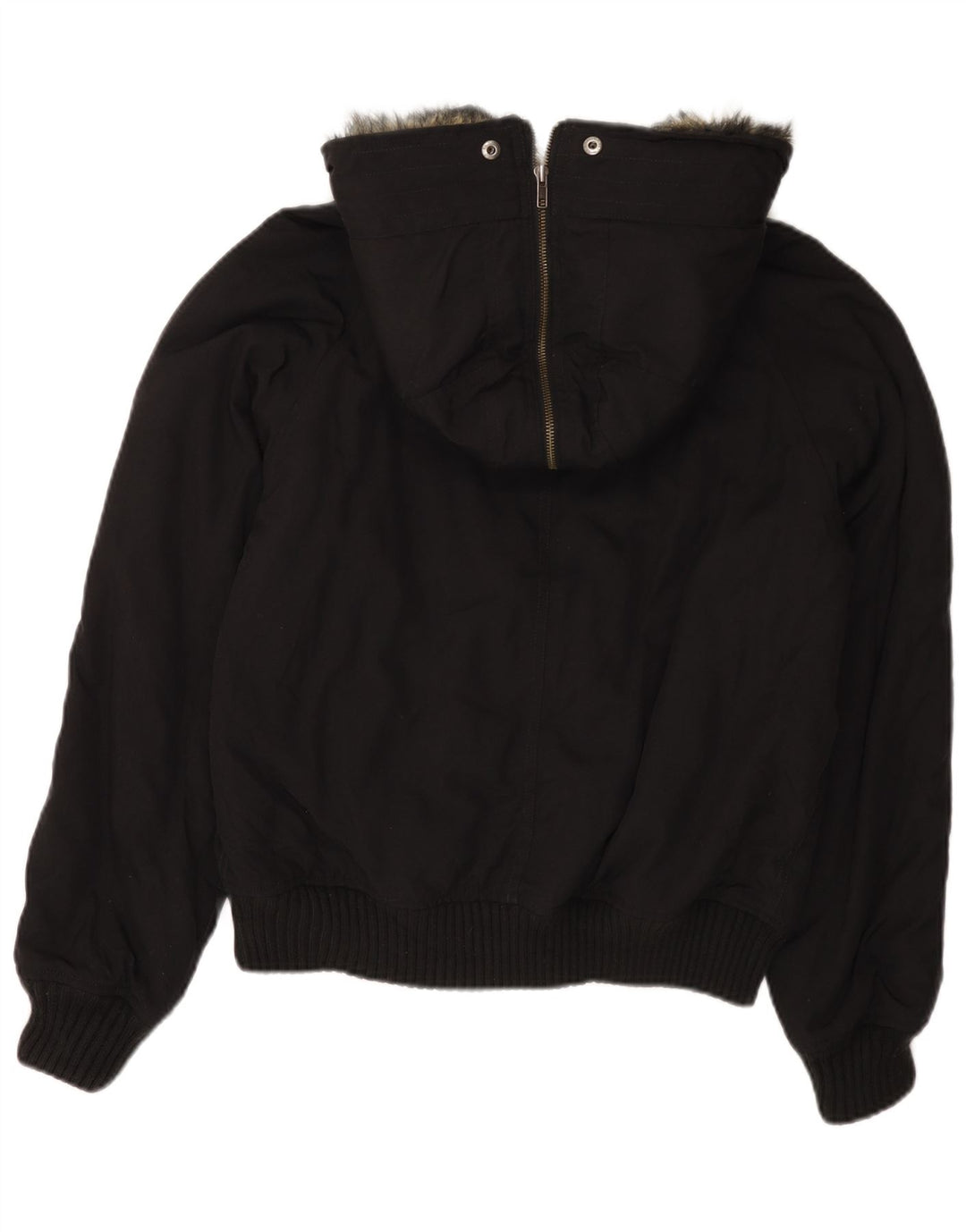 WOOLRICH Chaqueta bomber con capucha para hombre UK 38 Medium Black Nylon