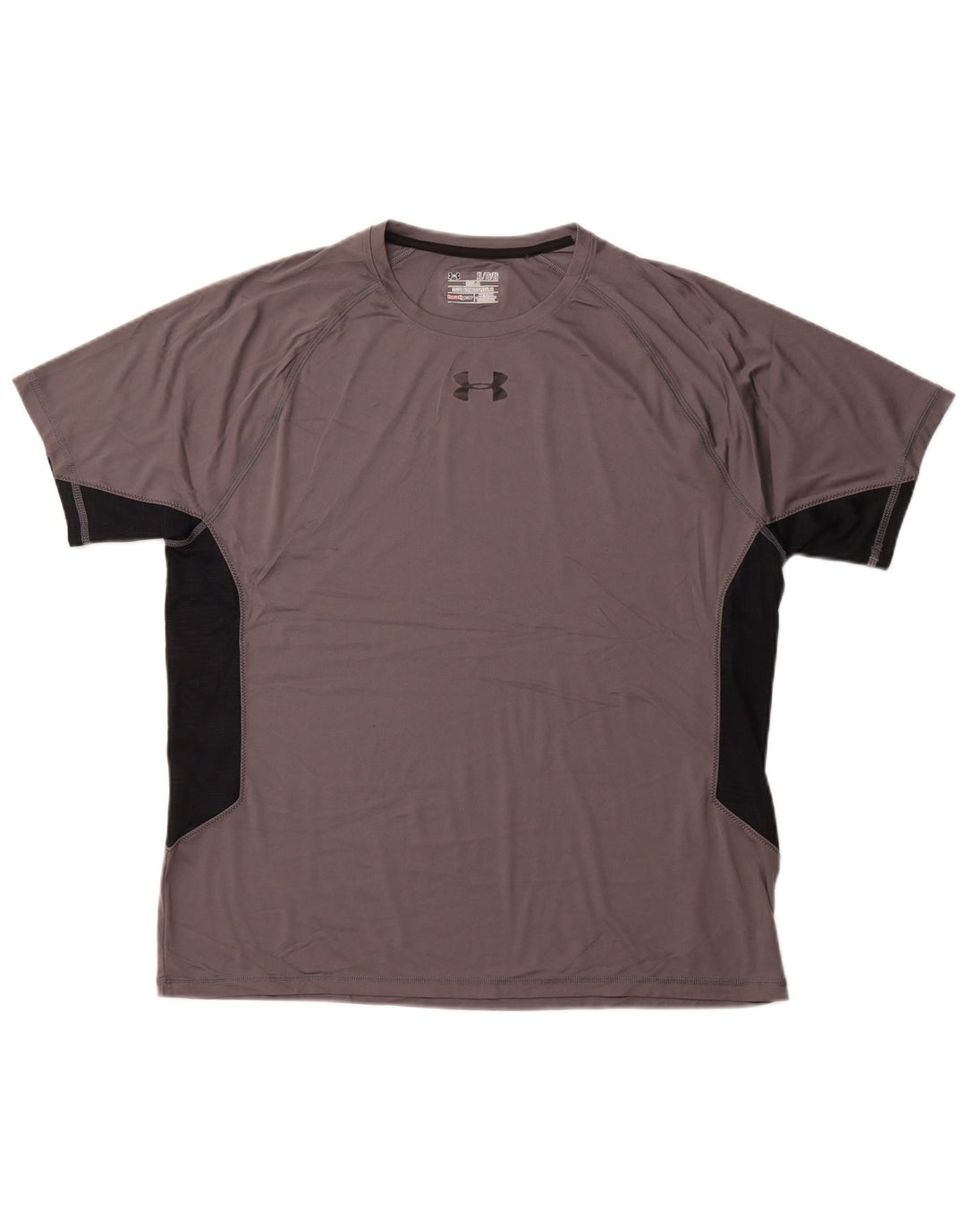 UNDER ARMOUR Camiseta Heat Gear para hombre Top XL Gris Colorblock Poliéster