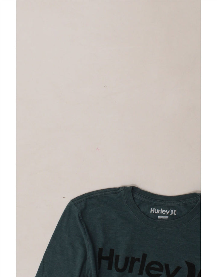 HURLEY Mens Graphic Top Long Sleeve Small Blue Polyester Vintage Hurley and Second-Hand Hurley from Messina Hembry 