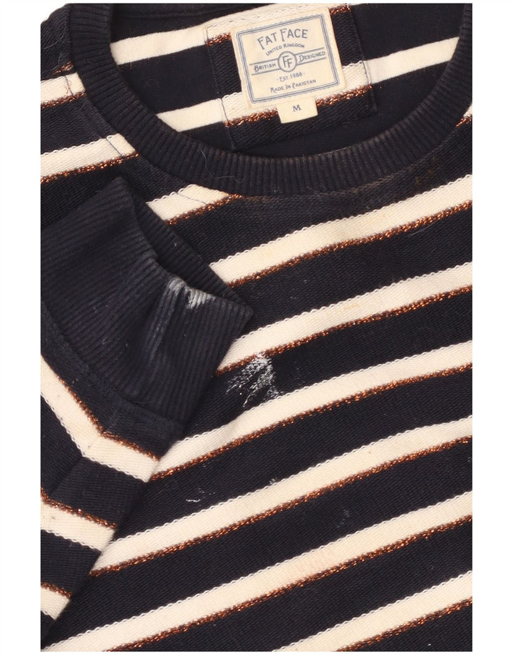 Fat Face - Sudadera para mujer, talla 40, talla mediana, color azul marino, rayas náuticas