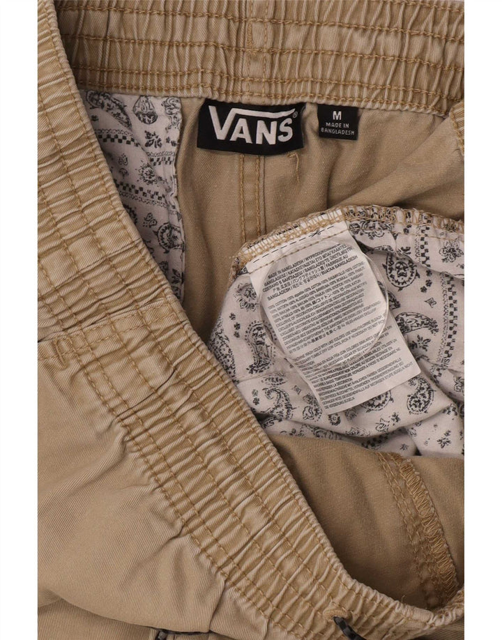 Vans Hombre Pantalones Cortos Casuales Medio W32 Algodón Beige