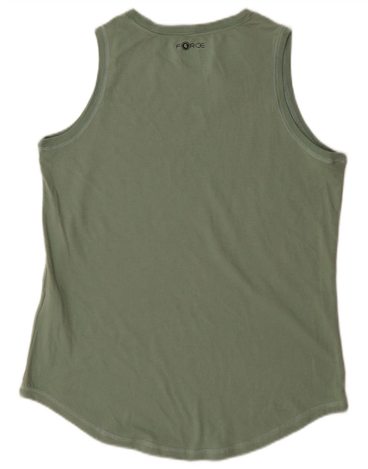 Carhartt Camiseta sin mangas de ajuste relajado para mujer UK 8/10 Poliéster verde medio