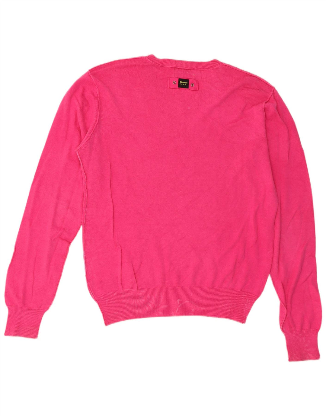 Blauer - Jersey con cuello en V para mujer, talla 40, algodón rosa medio