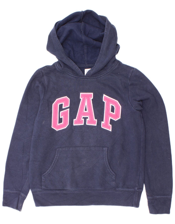 Gap Sudadera con capucha gráfica para niñas 11-12 años XL Algodón azul marino