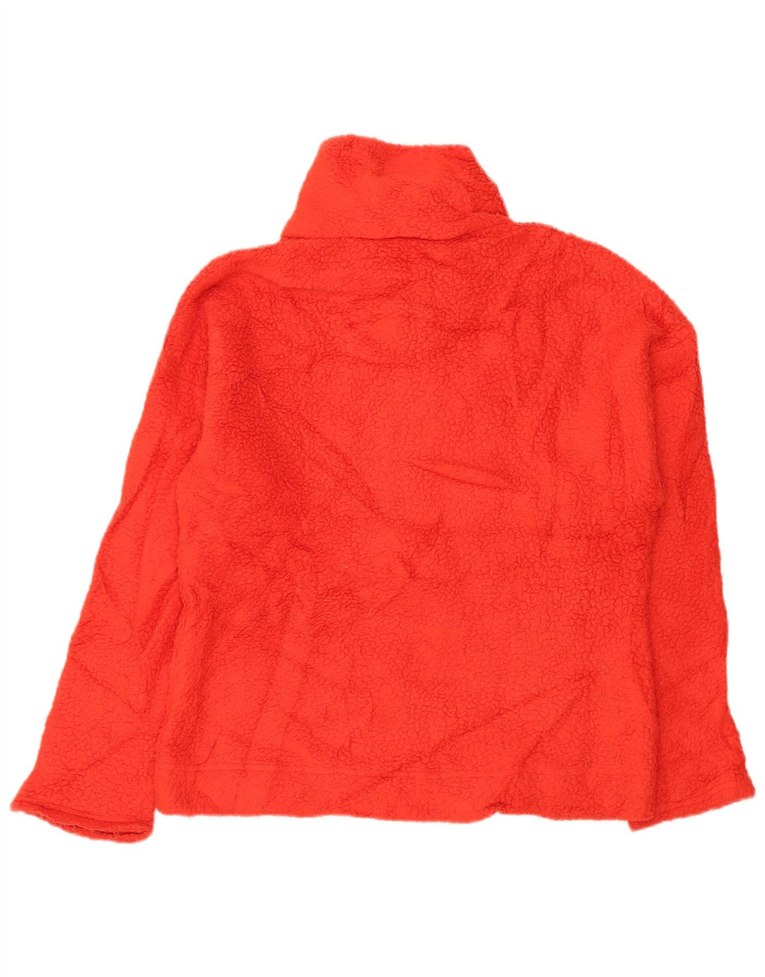 J. CREW Jersey polar con cremallera y cuello para mujer UK 40 Poliéster naranja medio
