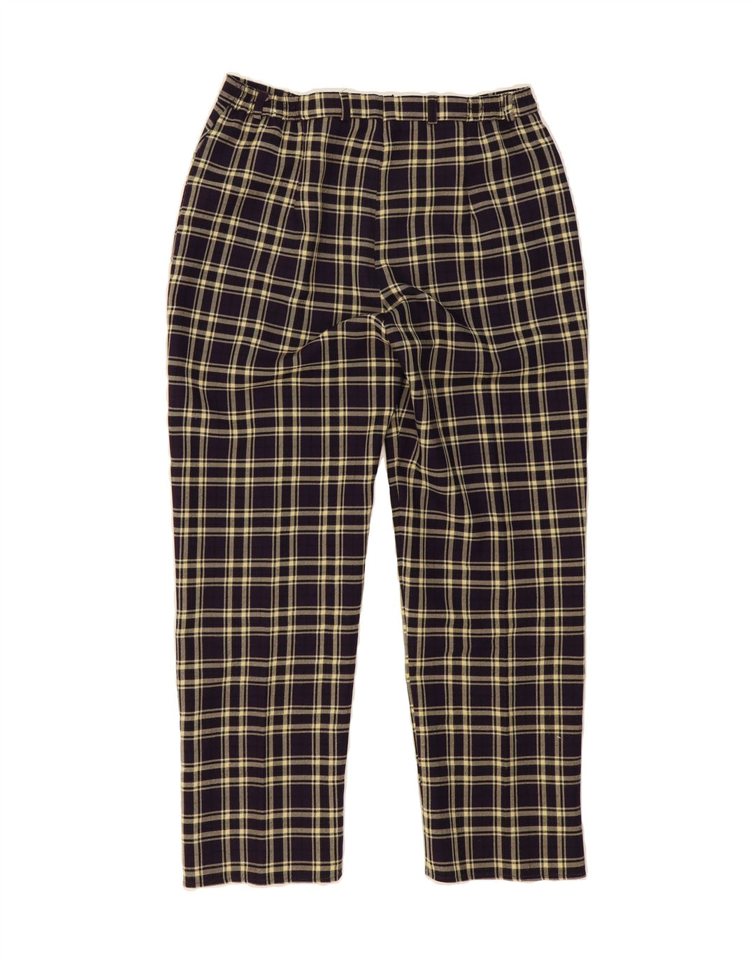 VINTAGE Womens Straight Cropped Trousers W30 L25  Black Check Vintage Vintage and Second-Hand Vintage from Messina Hembry 