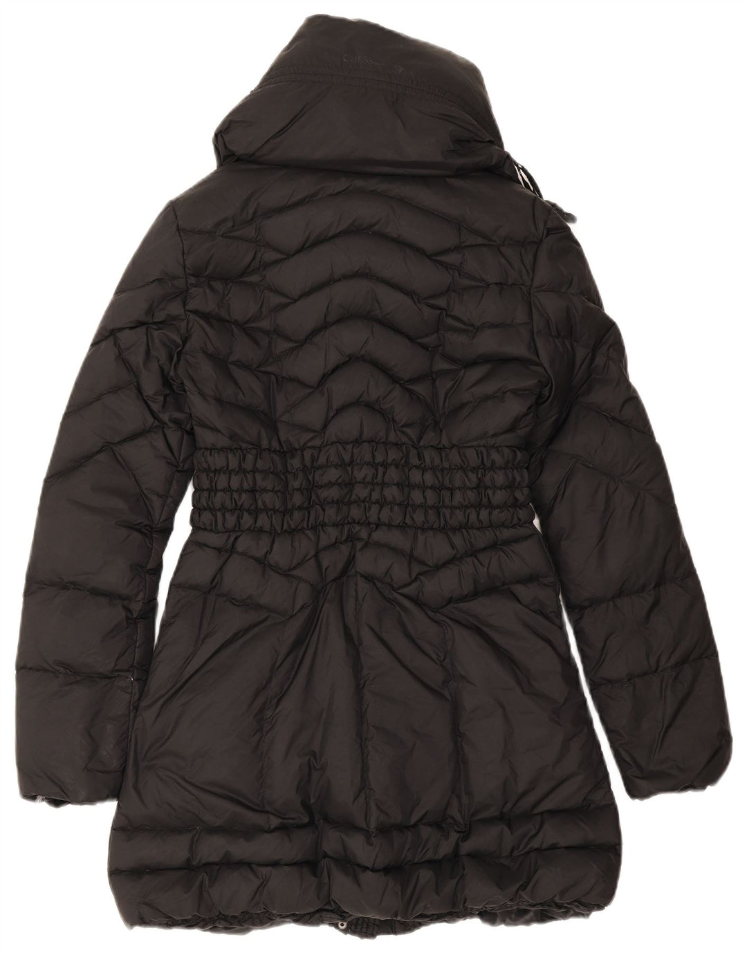 Guess Abrigo acolchado para mujer UK 8 Small Poliéster negro