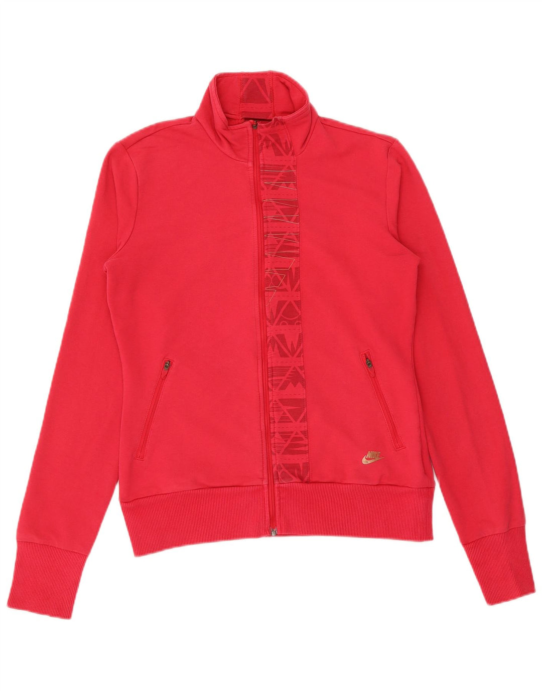 Nike - Chaqueta de chándal gráfica para mujer, talla 12/14, algodón rosa mediano