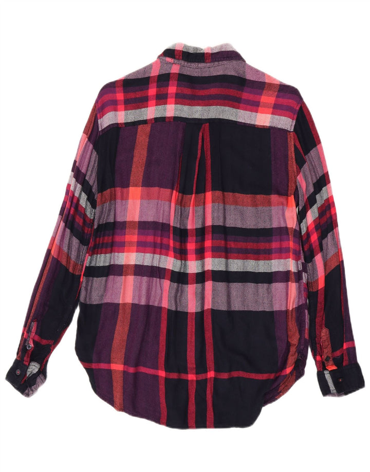 Camisa de franela para mujer Joules UK 40 Medium Black Check