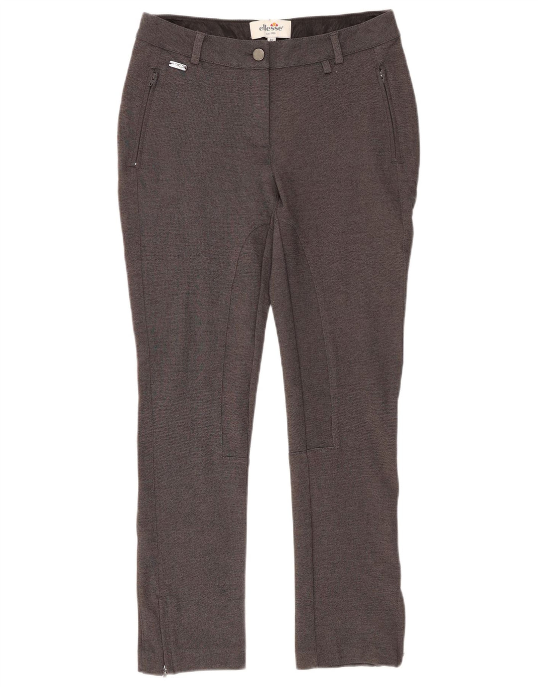 ELLESSE Pantalones chinos delgados para mujer IT 42 Medium W28 L27 Rayón gris