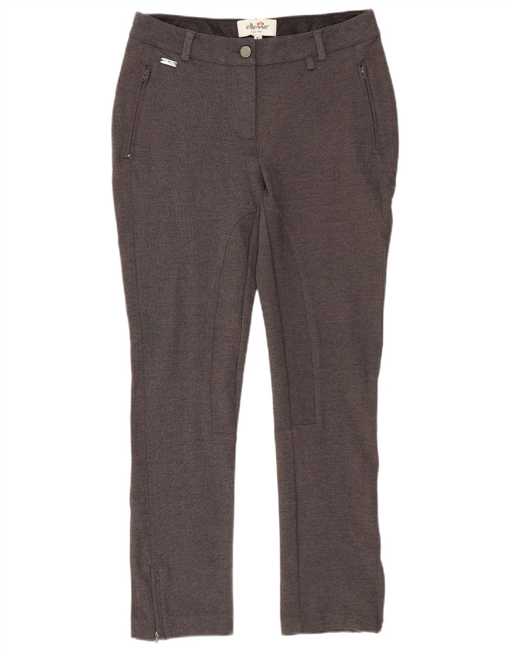 ELLESSE Pantalones chinos delgados para mujer IT 42 Medium W28 L27 Rayón gris