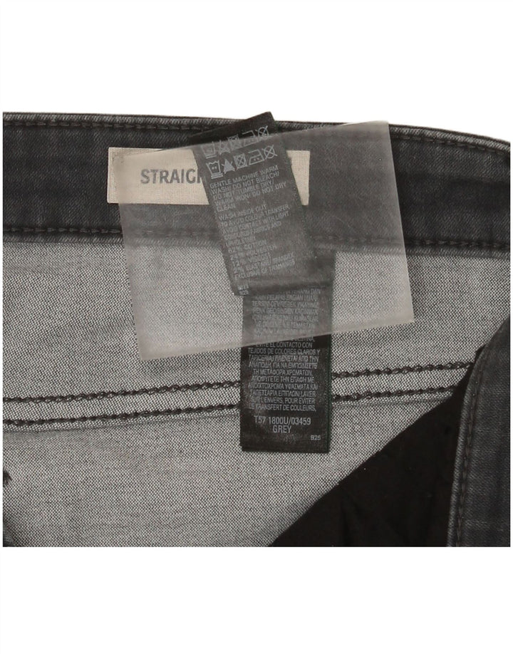 Marks & Spencer Jeans Rectos Regulares para Mujer UK 40 Large W32 L30 Gris