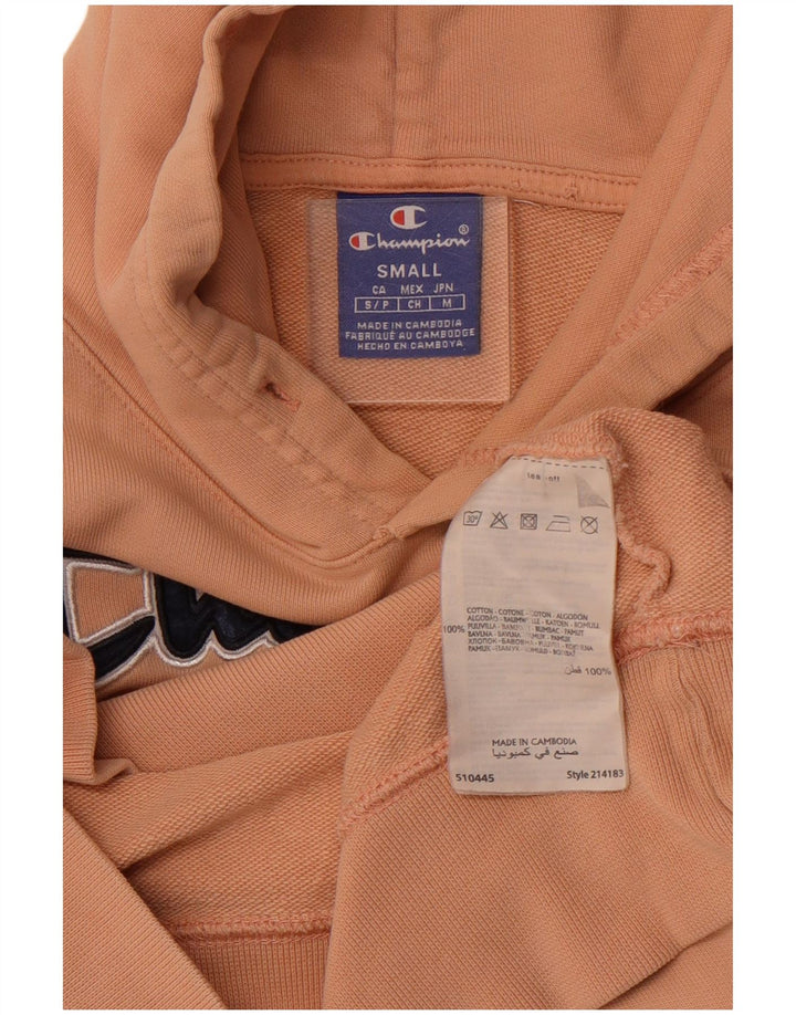 CHAMPION Jersey con capucha gráfica para hombre pequeño algodón rosa